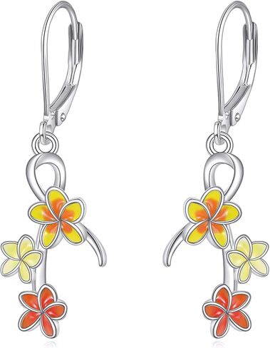 St Patricks Day Earrings 4 Leaf Clover Earrings Green Shamrock Dangle Earrings for Women Sterling Silver Shamrock Earrings Mothers Day Christmas Gifts in Saudi Arabia