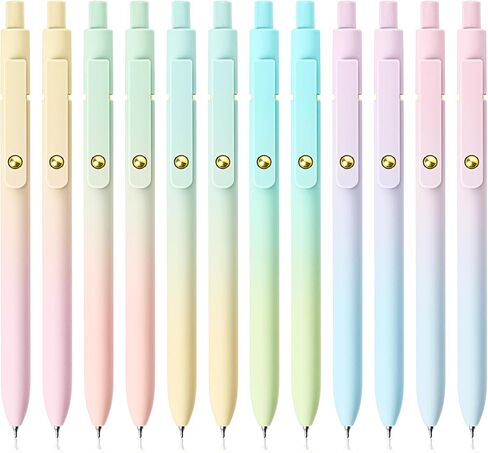 Gel Pens, 10 Pcs Medium Point Smooth Writing Pens Cute Pens for Women, High-End Series 0.7mm Black Ink Pens for Journaling Note Taking, School Office Supplies (10 Pcs Gradient) in Saudi Arabia