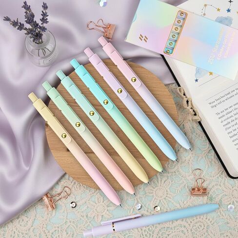 Gel Pens, 10 Pcs Medium Point Smooth Writing Pens Cute Pens for Women, High-End Series 0.7mm Black Ink Pens for Journaling Note Taking, School Office Supplies (10 Pcs Gradient) in Saudi Arabia