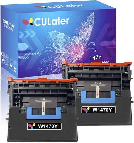 CULater 147Y W1470Y Black Extra High Yield Remanufactured Toner Cartridge Replacement for HP Enterprise M611 M612 MFP M634 M635 M636 Series 42000 Pages (2 Black) in Saudi Arabia