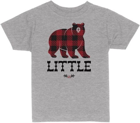 Little Christmas Plaid Bear Toddler Kids T-Shirt 2T White in Saudi Arabia