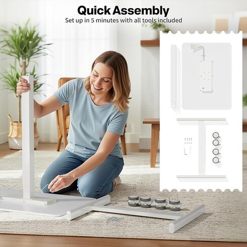 مكتب قائم بارتفاع قابل للتعديل على عجلات، مكتب دوار محمول وحامل كمبيوتر محمول، مكتب وسادة المشي | طاولة دوارة للمكتب المنزلي، ومحطة عمل الكمبيوتر الصغيرة in Kuwait