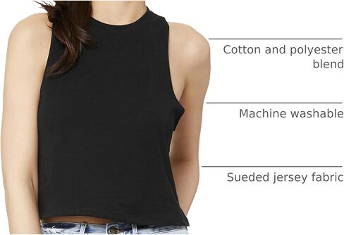 Bella Canvas Women's Sueded Crop Tank in Kuwait