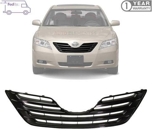 Grille Assembly Black Shell and Insert For 2007-2009 Toyota Camry Base CE LE Models Direct Replacement 5311106090C0 in Saudi Arabia