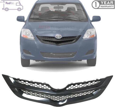 New Grille Textured Shell Insert For 2007-2008 Toyota Yaris Sedan Direct Replacement 5311152460C0 in Saudi Arabia