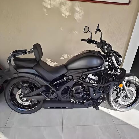 مسند ظهر للركاب لسائقي الدراجات النارية سيسي بار مسند ظهر قابل للتعديل لـ K-awasaki Vulcan S 650 2015-2025 مع رف أمتعة قابل للطي للدراجة النارية in Kuwait