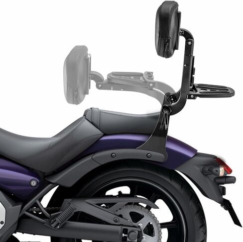 مسند ظهر للركاب لسائقي الدراجات النارية سيسي بار مسند ظهر قابل للتعديل لـ K-awasaki Vulcan S 650 2015-2025 مع رف أمتعة قابل للطي للدراجة النارية in Kuwait