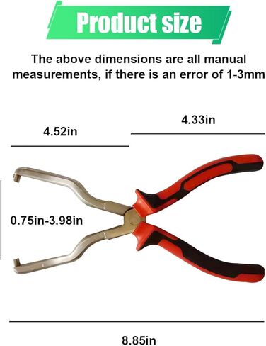 Fuel Line Plier, Quick Disconnect Release Removal Tool, Petrol Hose Clamp Clip Pliers, Fuel Line Disconnect Tool, Car Pipe Clip Repair Tool, Automotive Tools for Most Cars (Green/Black) in Saudi Arabia