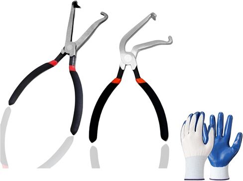Professional Grade Electrical Disconnect Pliers Electrical Connector Pliers Automotive Tool Set with Dual Angle Heads Straight and 60 Degree for Fuel Line Clips Hose Disconnects Push in Saudi Arabia
