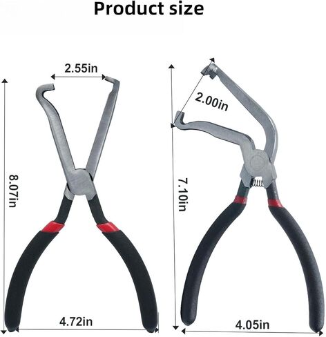 Professional Grade Electrical Disconnect Pliers Electrical Connector Pliers Automotive Tool Set with Dual Angle Heads Straight and 60 Degree for Fuel Line Clips Hose Disconnects Push in Saudi Arabia