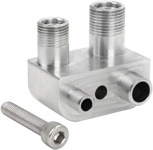 Suitable for L86 L83 engine replacement air conditioning line compressor adapter block Replacement accessories(SLIVER) in Saudi Arabia