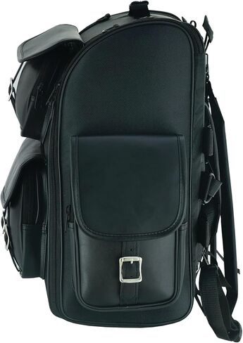 Huggar Gloves Biker Sissy Bar Bag - Included All Weather Protection Rain Cover - Motorcycle Luggage Bag with Multiple Storage Compartments - Adjustable Mounting Rig, Motorcycle Touring Bag in Saudi Arabia