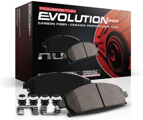 Power Stop Z23-1060 Rear Z23 Evolution Sport Carbon Fiber Infused Ceramic Brake Pads with Hardware For Mini Cooper 2004-2008 [Model Specific] in Saudi Arabia