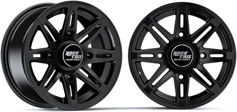 RockTrix RT103 15in Wheels 15x7, 4x156 Bolt Pattern, 4+3 offset, ATV UTV SxS Rims, Compatible with Polaris Sportsman RZR Ranger Ranger Crew, 4/156 Matte Black, Set of 4 in Saudi Arabia