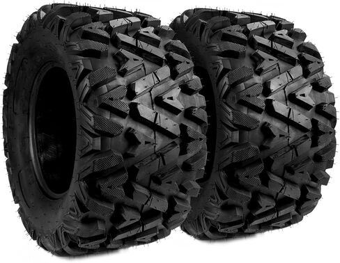 إطارات Torchbeam 26x11-12 ATV لجميع التضاريس، إطارات الطين UTV ذات 6 طبقات للرباعية، UTV والجانب جنبًا إلى جنب، مداس هجين للأوساخ والثلج وركوب الدراجات 2pack Z-199 in Kuwait