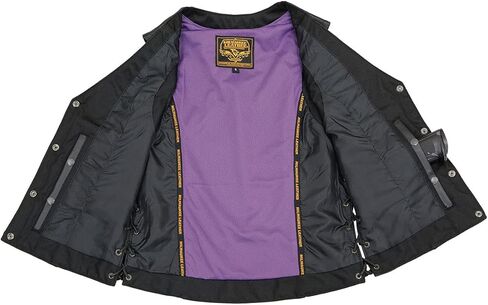 Milwaukee Leather Women's Premium Classic Leather Motorcycle Rider Vest w/Embroidery Artwork - Medium in Saudi Arabia