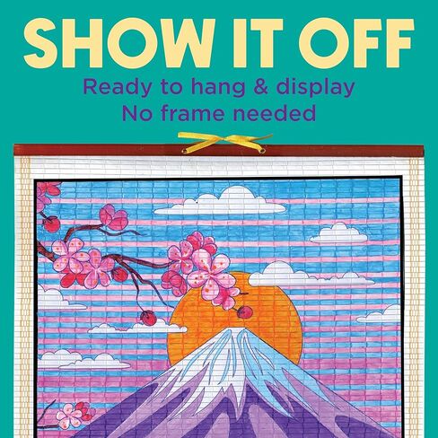 Faber-Castell Paper Scroll Painting Kit: The Great Wave | Hanging Wall Art with Pre-Printed Design, Ready-to-Hang DIY Painting Craft for Kids, Teens & Adults (1 Scroll, 8 Paints, 1 Brush) in Saudi Arabia