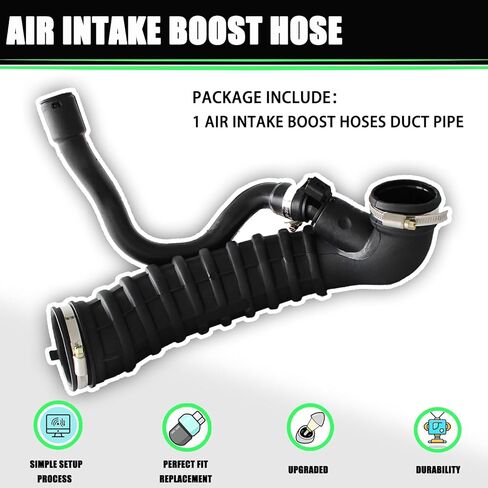 AUCERAMIC 13717555784 خرطوم تعزيز مدخل الهواء مناسب لميني كوبر S كلوبمان هاتشباك المكشوفة 2007 2008 2009 2010 R55 R56 R57 استبدال # ABV0161 ANTK109 V202775 موصل فراغ تي in Saudi Arabia