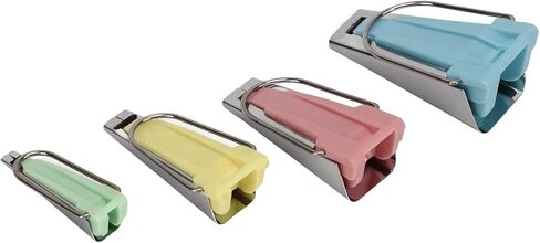 Keenso Set of 4 Stainless Steel Bias Tape Maker Machine for Fabric Sewing, Durable Quilting Tool Kit for Craft Enthusiasts, 4 Sizes, for Various Sewing Projects in Saudi Arabia