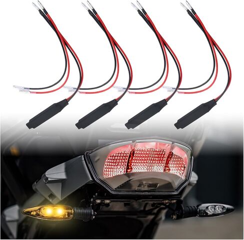 4PCS Motorcycle Load Resistors LED Turn Signal,LED Resistor Turn Signal for Decoding Abnormal Flicker Problem,12V 10W LEDs Turns Signals Resistor Decoder Motorcycle Accessories in Saudi Arabia