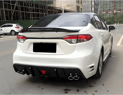 STSEV01 Rear Spoiler Wing Fit for Toyota Corolla Sedan 2020 2021 2022 2023 2024 2025 L/LE/SE/XLE/XSE, Glossy Black R Style DeckLid Lip Exterior Accessories in Saudi Arabia