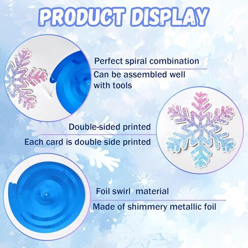 32Pcs Winter Wonderland Christmas Decorations, Winter Wonderland Decorations Snowflake Hanging Swirls Decoration Glittery Snowflakes Ornament Banner for Baby Shower Holiday Frozen Party Birthday Decor in Saudi Arabia