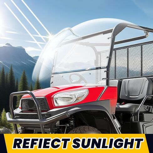 HECASA Front Full Windshield Compatible with Kubota RTV X900 X1120 X1130 X1140 Vented Clear Windscreen Plastic in Saudi Arabia