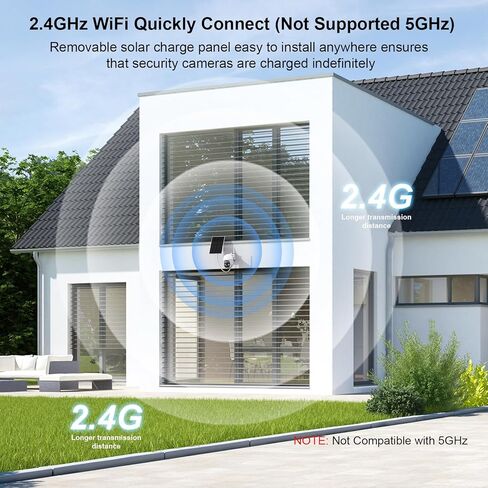 كاميرات مراقبة تعمل بالطاقة الشمسية، لاسلكية في الهواء الطلق، كاميرات تكبير عالية الدقة 10× لأمن المنزل، اكتشاف PIR / IP65 مقاومة للطقس / صوت ثنائي الاتجاه / رؤية 360 درجة in Kuwait