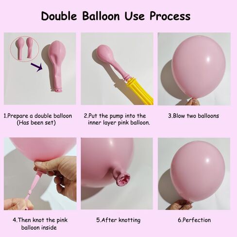 Luxury Balloon Garland Kit – 155 PCS Pastel Pink, Purple & Gold Arch Decoration with Foil Swan – Birthday, Baby Shower, or Girl’s – Complete DIY Kit in Saudi Arabia