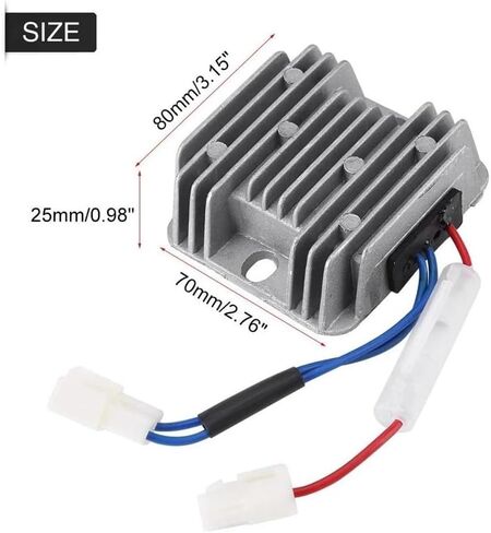 منظم جهد المحرك 186F DC12V منظم جهد الألومنيوم AVR لقطع غيار المولد KDE3500 5000 6500 6700 in Saudi Arabia