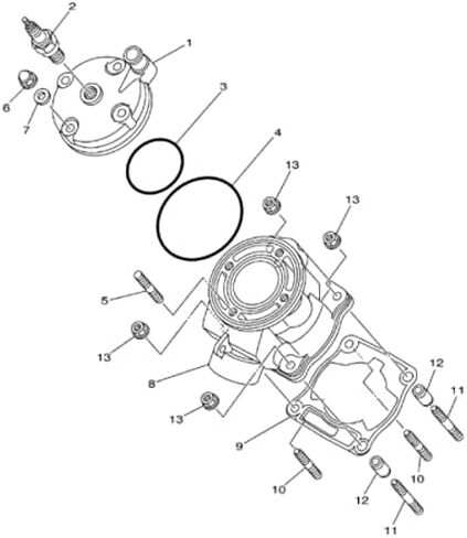 Cylinder Piston Gasket Rings Set Fits Yamaha YZ85 (2002-2018) in Saudi Arabia