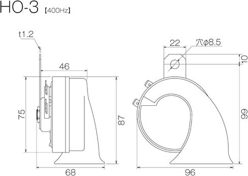 بوق PIAA (بيا) [اختر بوقك] Bass HZ Black Pack of 1 Ho – 3 in Kuwait