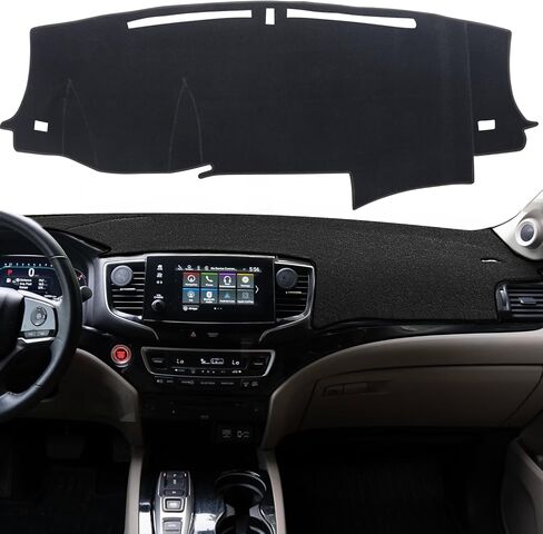 Dashboard Cover for Honda Pilot Accessories 2016-2022 / Passport Accessories 2019-2025 / Ridgeline Accessories 2017-2025 Dash Board Mat Sunshield Pad Carpet Protector Wihout HUD (Black) in Saudi Arabia