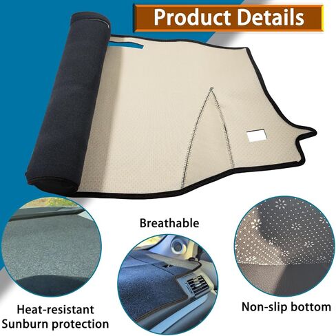 Dashboard Cover for Honda Pilot Accessories 2016-2022 / Passport Accessories 2019-2025 / Ridgeline Accessories 2017-2025 Dash Board Mat Sunshield Pad Carpet Protector Wihout HUD (Black) in Saudi Arabia
