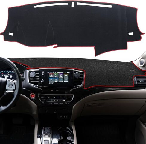 Dashboard Cover for Honda Pilot Accessories 2016-2022 / Passport Accessories 2019-2025 / Ridgeline Accessories 2017-2025 Dash Board Mat Sunshield Pad Carpet Protector Wihout HUD (Black) in Saudi Arabia