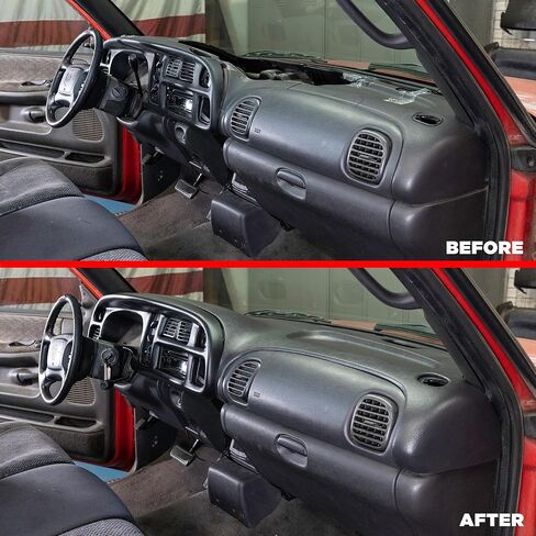DASHSKIN Molded Dash Cover Cap Compatible with 1998 1999 2000 2001 Dodge Ram 1500 (98-02 Ram 2500 & 3500) in Agate Grey - Made in The USA in Kuwait