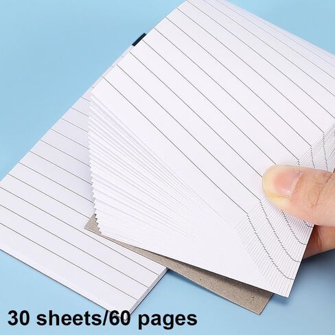 5 قطع من وسادات الملاحظات (3"x5")، 30 ورقة مبطنة للكتابة لقائمة البقالة لتدوين الملاحظات والتذكيرات، دفاتر ملاحظات الجيب للعمل والمكتب والمدرسة، أبيض، in Saudi Arabia