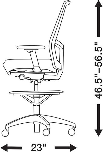 STAPLES 2846115 مقعد من سلسلة مكان العمل 500 شبكي وقماش، أسود قابل للتعديل in Saudi Arabia