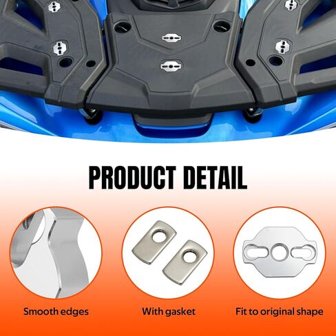 AUTOVIC Heavy-Duty ATV Tie Down Anchors Kit Aluminum Anchor Accessories for CF Moto UTV/ATV Low-Profile Design Stronger Clamping Force Mounts Silver 2pcs in Kuwait