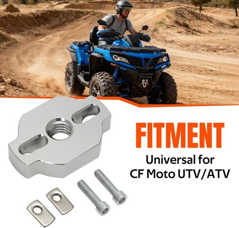 AUTOVIC Heavy-Duty ATV Tie Down Anchors Kit Aluminum Anchor Accessories for CF Moto UTV/ATV Low-Profile Design Stronger Clamping Force Mounts Silver 2pcs in Kuwait