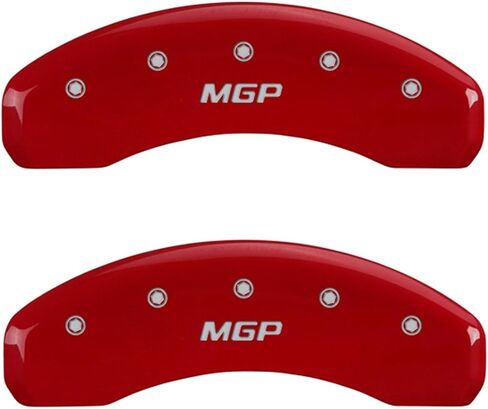 MGP Caliper Covers - Brake Caliper Covers 2015-2020 Chevrolet Suburban 2015-2020 Chevrolet Tahoe (2017-2019 Tahoe Premier STD brakes, non Brembo) Front and Rear Set -Bowtie Logo - Red in Saudi Arabia