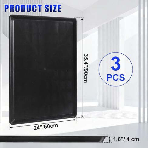3-Pack Oil Drip Pan (35.4 x 24 x 1.6 Inch) with Two Pairs of Gloves, Large Leak-Proof Drip Pan for Car Oil Changes, Engine Maintenance, Pet Cleaning, and Home Appliance Repair in Saudi Arabia