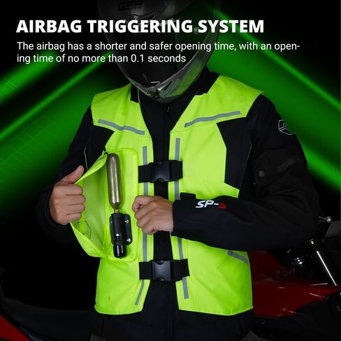 Upgraded Motorcycle Airbag Vest,Breathable Waterproof with Reflective Strips,Protective Gear for ATV,UTV Motocross Ricing in Saudi Arabia