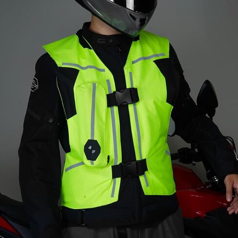 Upgraded Motorcycle Airbag Vest,Breathable Waterproof with Reflective Strips,Protective Gear for ATV,UTV Motocross Ricing in Saudi Arabia