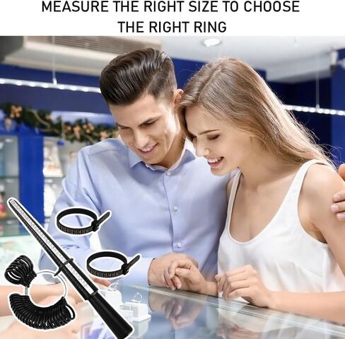 Plastic Ring Size Set with Mandrel - Includes Finger Sizer, Four Size Ring Sticks, and Jewelry Making Tools in Saudi Arabia