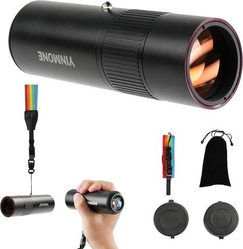 تلسكوب أحادي العين عالي الطاقة 10 × 42 للبالغين، منظار أحادي محمول مدمج مع حزام يد، تلسكوب جيب محمول خفيف الوزن لصيد الطيور ومشاهدة المشي لمسافات طويلة والسفر in Kuwait