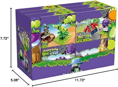 JHESAO 12 Boxs Plants and Zombies PVZ Toys Assembly Action Figures PVZ Assemblable Toys Set 1 2 Series Great Gifts for Kids and Fans,Birthday and Christmas Party New in Saudi Arabia