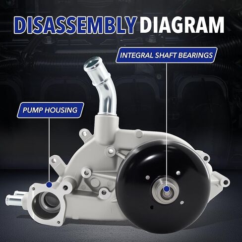 مضخة مياه مع حشية ترموستات AW5104 متوافقة مع محرك تشيفي سيلفرادو تاهو سوبربان جي إم سي سييرا يوكون كاديلاك إسكاليد ساب 9-7X 4.8L 5.3L 6.0L [V8] فقط in Kuwait