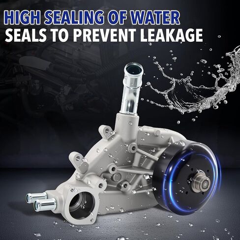 مضخة مياه مع حشية ترموستات AW5104 متوافقة مع محرك تشيفي سيلفرادو تاهو سوبربان جي إم سي سييرا يوكون كاديلاك إسكاليد ساب 9-7X 4.8L 5.3L 6.0L [V8] فقط in Kuwait