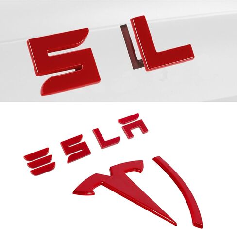 2026 Emblem Covers for Tesla Model 3 Highland Accessories 2025 2024 Front and Rear Logo Caps, No Removal Badge, ABS Stickers 2 PCS Pink (Glossy Pink, Model 3 Highland 2024+) in Saudi Arabia